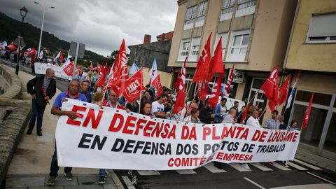 Imagen de archivo de una de las manifestaciones de los trabajadores para defender la planta de Servia.