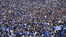 Invasi�n de campo en el Abanca Riazor tras el ascenso del Deportivo.
