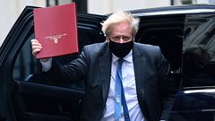Boris Johnson, a su regreso a Downing Street tras la sesi�n de control en el Parlamento