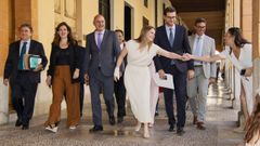 La candidata del Partido Popular a la presidencia de las Islas Baleares, Marga Prohens, antes de la sesi�n de investidura.