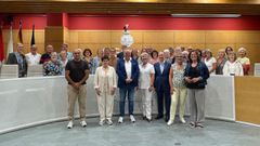 La recepci�n oficial a la comitiva francesa se llev� a cabo en el Concello de A Guarda.