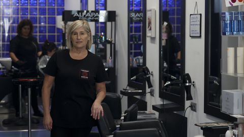 Hermen Porteiro, propietaria de la peluquería Kobres