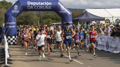 Imagen de la salida de la carrera Dolmen de Dombate celebrada en el 2024
