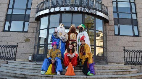 Os Reis Magos � s�a chegada a B�veda o Nadal pasado