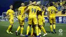 Gol Alcorcon Deportivo Santo Domingo.Los futbolistas del Alcorcon celebran un gol ante el Deportivo en Santo Domingo