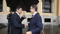 Javier Fern�ndez recibe a Alberto N��ez Feijoo, en Oviedo