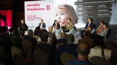 Mesa redonda de las Xornadas Tecnol�xicas R celebradas en Oleiros