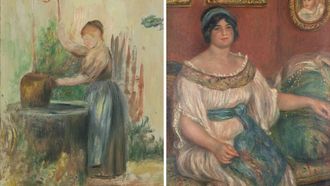 Las obras robadas en el Museo Renoir, 'Joven en la fuente', inacabada, y 'Retrato de Madame Colonna Romano'
