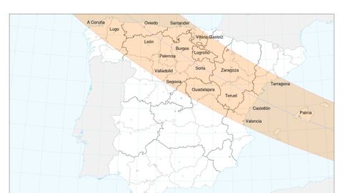 Mapa del prximo eclipse en Espaa