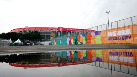 El Estadio Azteca, sede del partido inaugural que este jueves enfrentar� a M�xico y Sud�frica.