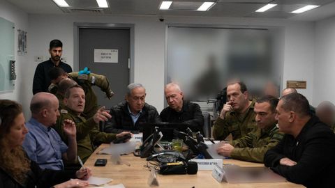 El primer ministro Benjamin Netanyahu, siguiendo el ataque a Irn