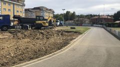 Imagen de las obras de la pista de Sada realizadas en el 2019