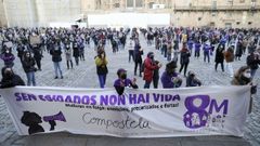 Imagen de archivo de una manifestaci�n por el 8M del 2021 en Santiago