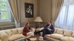 El presidente del Principado de Asturias, Adri�n Barb�n, se re�ne con la ministra de Transportes, Movilidad y Agenda Urbana, Raquel S�nchez