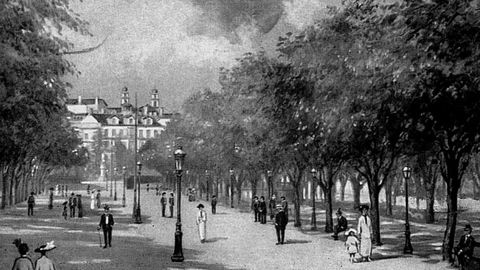 Aspecto de la alameda de Vigo a finales del siglo XIX