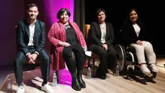 Juan Romero, Reme Foreros, Carmen Somoza y Sandra Vzquez, premiados con los Galardns Arenteira en O Carballio.