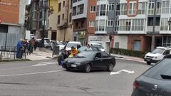 Momentos despu�s del atropello, que tuvo lugar en la calle Azc�rraga de Oviedo