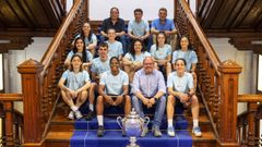 El vicepresidente de la Diputaci�n, C�sar Fern�ndez recibi� al Estrela Futsal Cortegada por su ascenso a Primera Divisi�n de f�tbol sala femenino