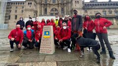 Pontevedra 2021, que de manera simb�lica se celebr� en Santiago, en la plaza del Obradoiro