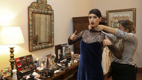 NEREA BARROS. EL MAKING OF. FOTOS TOMADAS EN EL PARADOR DE SANTIAGO