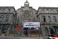 Fachada del asilo de las Hermanitas de los Ancianos Desamparados, de Karpin, ayer.