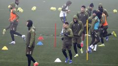 Los�jugadores del Celta�apenas tuvieron de un entrenamiento para preparar la visita a la Real Sociedad.