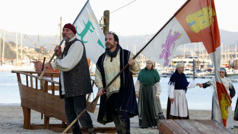 Un momento de la obra sobre el regreso del descubrimiento de Am�rica