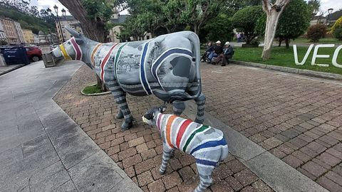 Imagen de archivo de un espacio decorado en el centro de la localidad veigue�a
