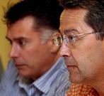 El edil galeguista Fredi Bea y el alcalde Miguel �ngel P�rez.