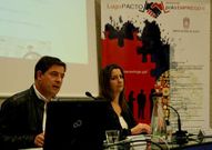 Besteiro y Lara M�ndez, ayer en la presentaci�n del plan.