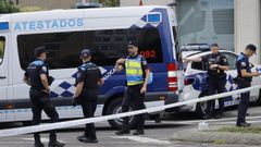 Despliegue policial tras el crimen
