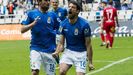 Toche Michel gol Real Oviedo Numancia Carlos Tartiere.Toche celebra su gol ante el Numancia en la temporada 2015-16
