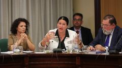 Los concejales del PP en el ayuntamiento de M�stoles, Mercedes Parrilla; Mirina Cort�s y Alberto Rodr�guez de Rivera