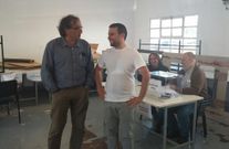 Javier Gal�n, a la izquierda, con Javier Losada, ayer en el congreso