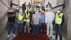 Miembros del comit� de empresa se reunieron este jueves en Santiago con directivos de Alcoa