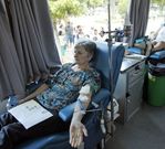 La unidad m�vil de donaci�n de sangre. 