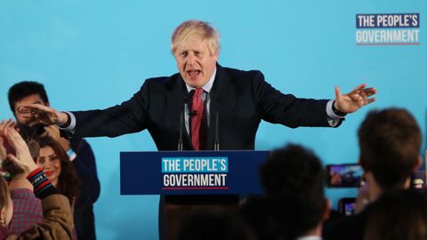 Tras la victoria, Johnson proclam que el pueblo britnico ha votado de forma irrefutable e indiscutible por el brexit