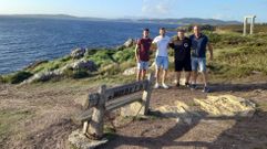 Iker Gordolli, Jon Etxezaseta, Aiest Karejeta e Igor Larrea, vascos de Antzuola, en Faxilda, Noalla