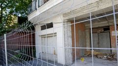 La sentencia oblig� a realizar un derribo parcial del edificio ubicado en el n�mero 57 de la calle Real de Caldas. En la imagen, su estado en julio del 2014