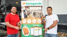 Elio Lpez y Daniel Pardo, de izquierda a derecha, responsables de Innogando, en las instalaciones de O Arneiro (Abadn)