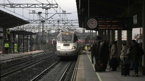 El detenido se bajo en Monforte de un tren Alvia procedente de Barcelona, como el de esta fotografa hecha hace dos semanas