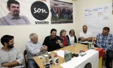 V�ctor Miranda junto a otros miembros de la candidatura. 