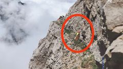 Rescate en el Pico Valdominguero, en Cabrales