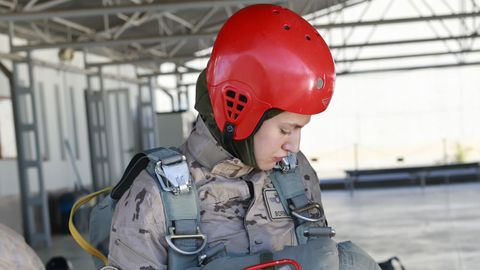La princesa Leonor, en los instantes previos a su salto