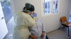 Los cribados con PCR siguen en el punto covid del Hospital Provincial de Pontevedra
