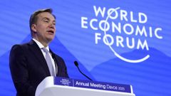 Borge Brende, presidente del Foro de Davos, durante la reuni�n celebrada en Suiza en enero del 2025