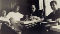 Prego, Viqueira, Torrente y Casares, en la tertulia de Monterrey (Baiona)