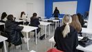 Un aula de la academia Galopol, en Lugo. 