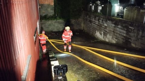 Una de las intervenciones de los bomberos de Vilalba el viernes por la noche