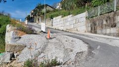 Este es el aspecto actual de las obras en Eiro�s, paradas desde el pasado septiembre.